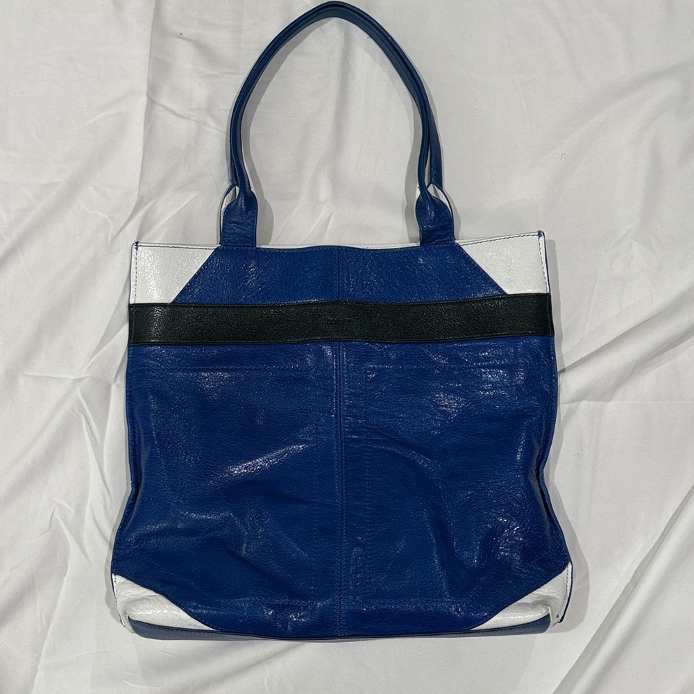 Botkier Blue, White and Black Tote Bag